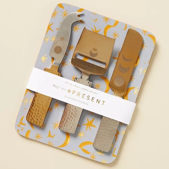 Mona Cheese Knives, Set of 3 - Picture 2 of 4